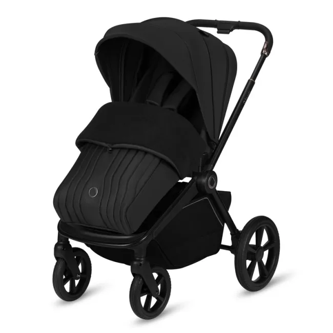 Carucior 2 in 1, Lionelo, Freya, Landou si salteluta ventilate, Pliabil, Reglare spatar-3 pozitii, Suport de picioare-4 pozitii, Maner reglabil-3 pozitii, Adaptori inclusi compatibili cu Cybex, Maxi-Cosi, Kiddy, Avionaut, Sustine 22 kg, 0luni+, Negru BYNL