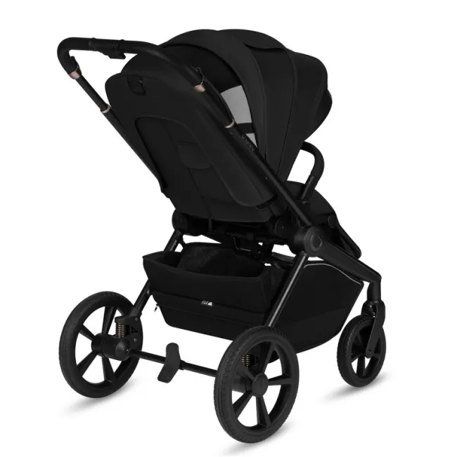 Carucior 2 in 1, Lionelo, Freya, Landou si salteluta ventilate, Pliabil, Reglare spatar-3 pozitii, Suport de picioare-4 pozitii, Maner reglabil-3 pozitii, Adaptori inclusi compatibili cu Cybex, Maxi-Cosi, Kiddy, Avionaut, Sustine 22 kg, 0luni+, Negru BYNL
