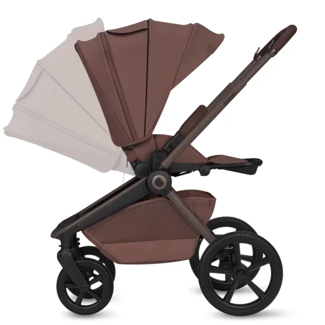 Carucior 2 in 1, Lionelo, Freya, Landou si salteluta ventilate, Pliabil, Reglare spatar-3 pozitii, Suport de picioare-4 pozitii, Maner reglabil-3 pozitii, Adaptori inclusi compatibili cu Cybex, Maxi-Cosi, Kiddy, Avionaut, Sustine 22 kg, 0luni+, Maro BYNLO