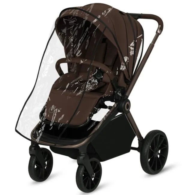 Carucior 3 in 1, Lionelo, Mika Plus, Cadru din aluminiu, Cu landou intarit si salteluta moale, Cu scoica auto testata ADAC, Reversibil, Cu sistem de ventilatie 3D, Cu accesorii, Pana la 22 kg, EN1888-1 EN1888-2 EN1466 ECE R129, Mocha Mousse BYNLO-MIKA_PLU