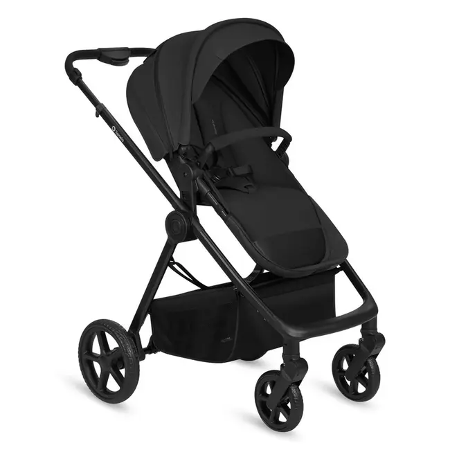 Carucior 3 in 1, Lionelo, Greet, Pana la 15 kg, Cadru aluminiu, Cu landou si salteluta moale, Cu scoica auto, Reversibil, Cu accesorii, Maner, suport pentru picioare, spatar reglabile, Negru BYNLO-GREET_BLACK_ONYX