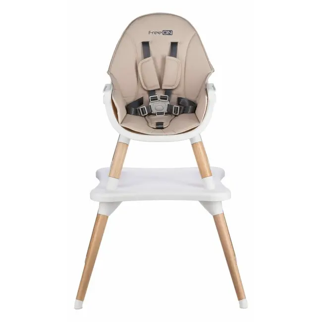 Scaun de masa, FreeON, Eos, 3 in 1, Multifunctional, Cu tavita reglabila si detasabila, Conform cu standardul european de securitate EN 14988:2017+A1:2020, Beige BYN88926
