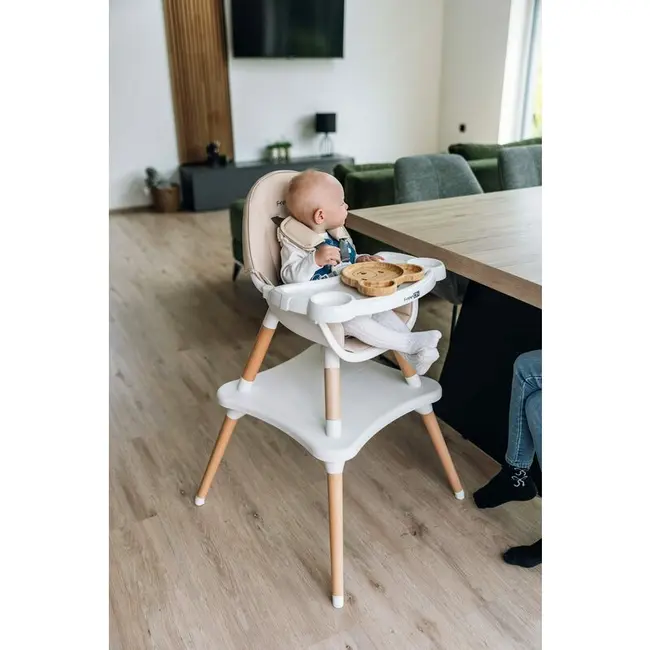 Scaun de masa, FreeON, Eos, 3 in 1, Multifunctional, Cu tavita reglabila si detasabila, Conform cu standardul european de securitate EN 14988:2017+A1:2020, Beige BYN88926