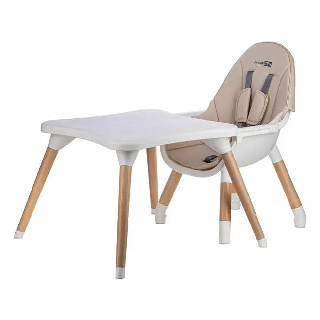 Scaun de masa, FreeON, Eos, 3 in 1, Multifunctional, Cu tavita reglabila si detasabila, Conform cu standardul european de securitate EN 14988:2017+A1:2020, Beige BYN88926