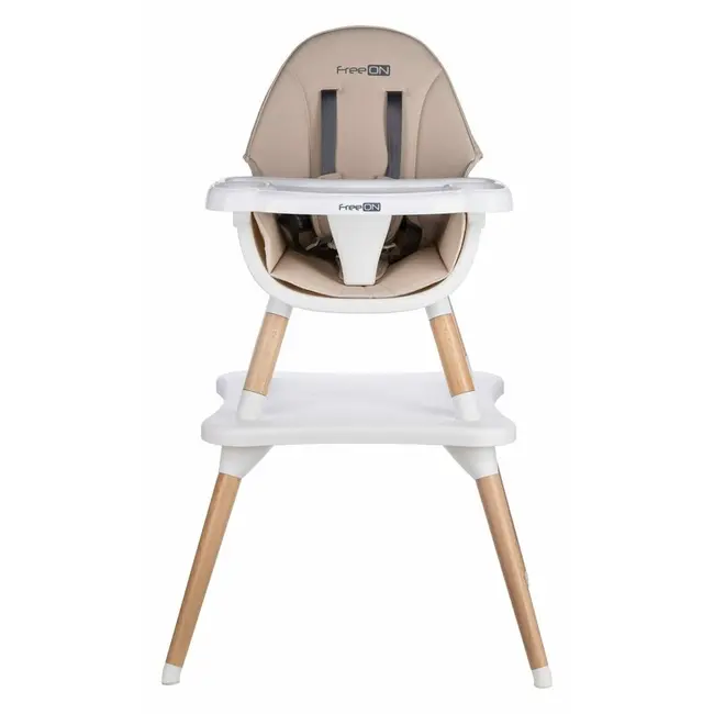 Scaun de masa, FreeON, Eos, 3 in 1, Multifunctional, Cu tavita reglabila si detasabila, Conform cu standardul european de securitate EN 14988:2017+A1:2020, Beige BYN88926