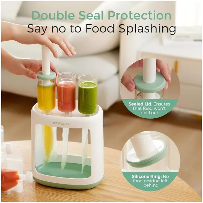 Set pentru preparare si portionare hrana bebelusului Momcozy