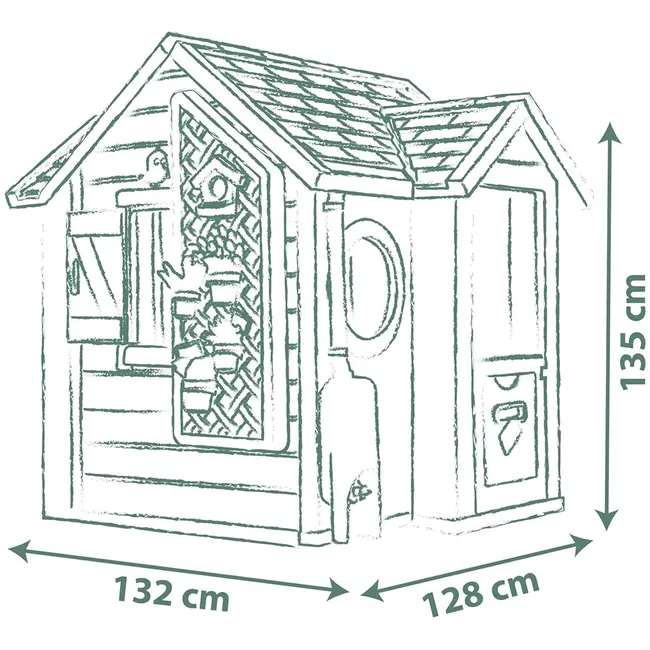 Casuta pentru copii Smoby Life Garden House HUBS7600810408