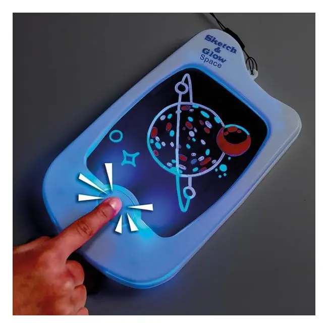 Mini tablita desen cu led - spatiul cosmic