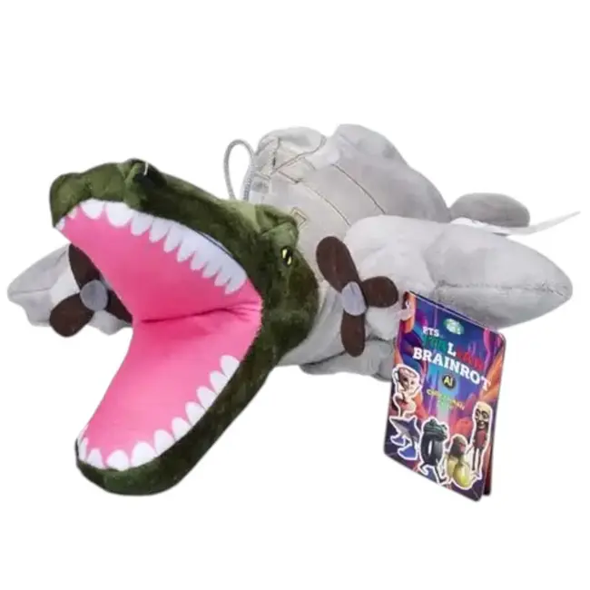 Jucarie din plus Bombardiro Crocodilo, Italian Brainrot, 28 cm