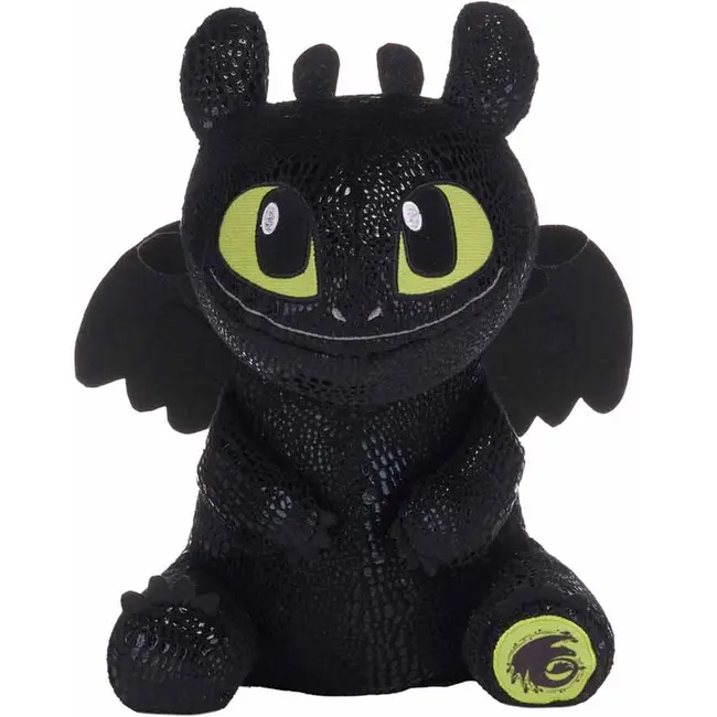 Jucarie din plus Toothless negru asezat, Dragons, 25 cm