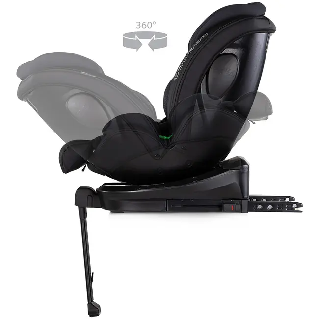 Scaun auto Chipolino Hypnotic Plus I-Size 40-150 cm cu sistem Isofix si sezut rotativ charcoal HUBSTKHYPS0261CH
