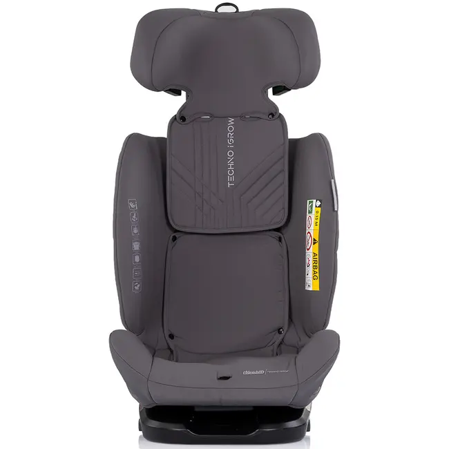 Scaun auto Chipolino Techno iGrow I-Size 40-150 cm cu sistem Isofix si sezut rotativ charcoal HUBSTKTHG02602CH