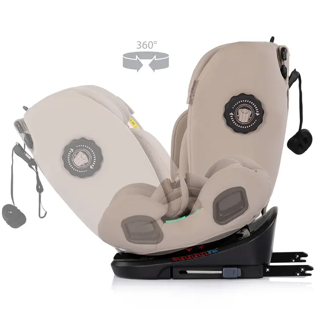 Scaun auto Chipolino Techno iGrow I-Size 40-150 cm cu sistem Isofix si sezut rotativ latte HUBSTKTHG02603LA