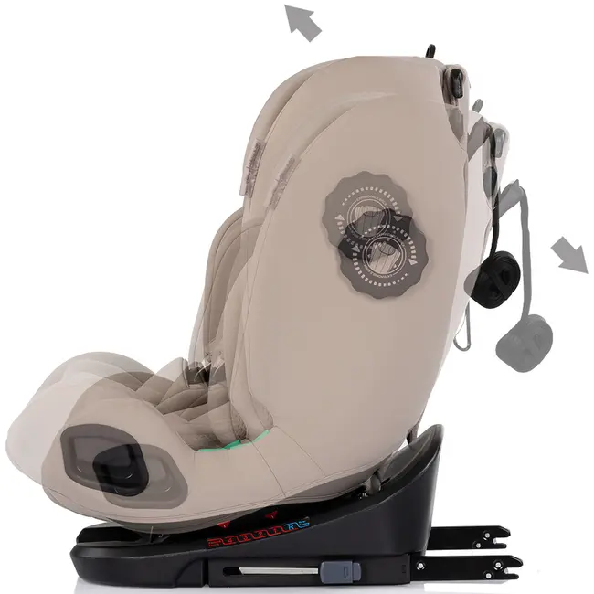Scaun auto Chipolino Techno iGrow I-Size 40-150 cm cu sistem Isofix si sezut rotativ latte HUBSTKTHG02603LA