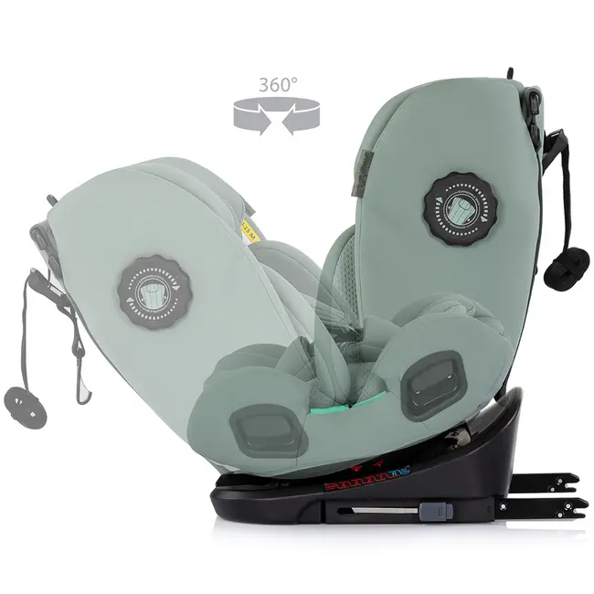 Scaun auto Chipolino Techno iGrow I-Size 40-150 cm cu sistem Isofix si sezut rotativ matcha HUBSTKTHG02604MA