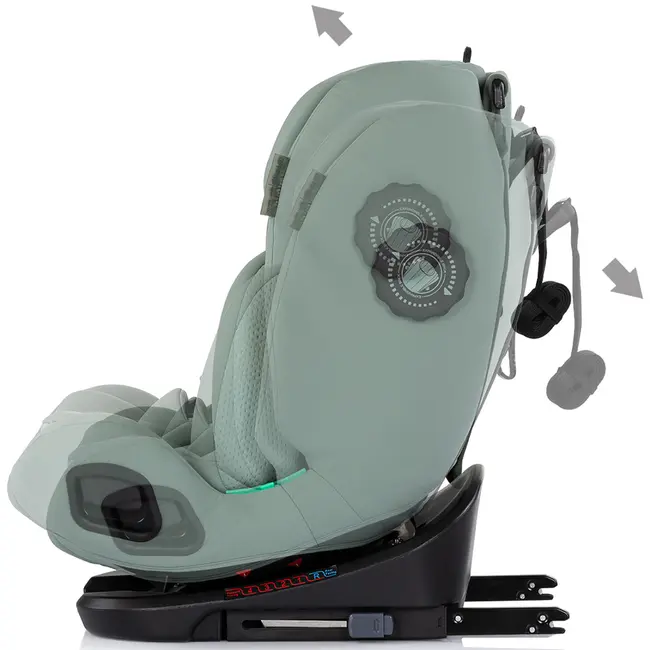 Scaun auto Chipolino Techno iGrow I-Size 40-150 cm cu sistem Isofix si sezut rotativ matcha HUBSTKTHG02604MA