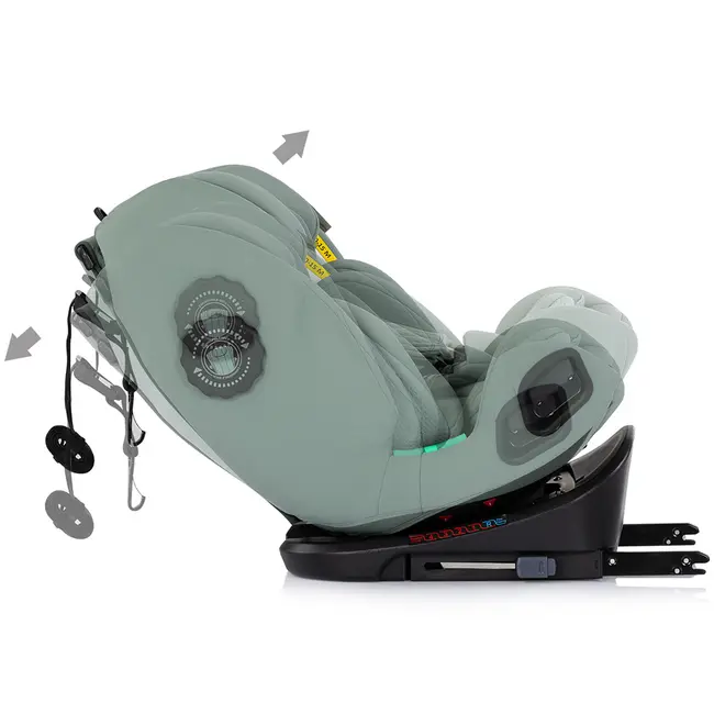 Scaun auto Chipolino Techno iGrow I-Size 40-150 cm cu sistem Isofix si sezut rotativ matcha HUBSTKTHG02604MA