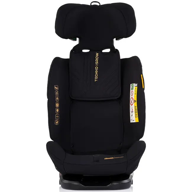 Scaun auto Chipolino Techno iGrow I-Size 40-150 cm cu sistem Isofix si sezut rotativ noir HUBSTKTHG02601NO