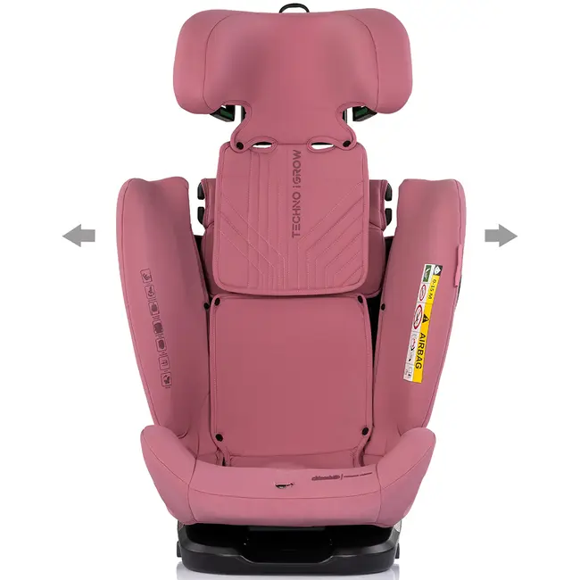 Scaun auto Chipolino Techno iGrow I-Size 40-150 cm cu sistem Isofix si sezut rotativ powder pink HUBSTKTHG02605PP