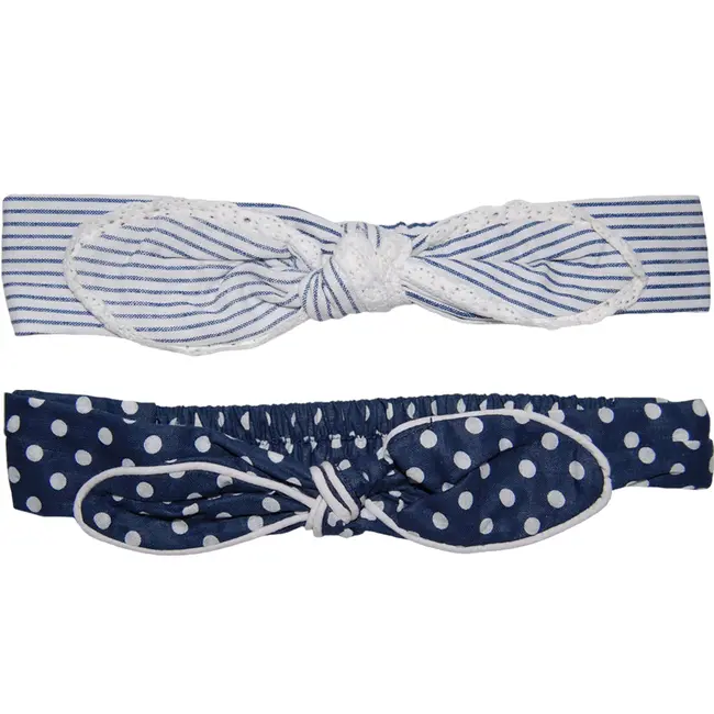 Set 2 banderole alb/bleumarin cu imprimeu (10260)