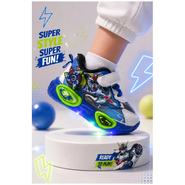 Pantofi sport cu lumini led, model robo 2, multicolor adt-60-2x