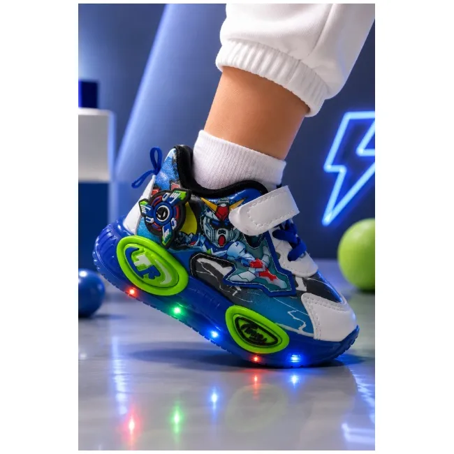 Pantofi sport cu lumini led, model robo 2, multicolor adt-60-2x