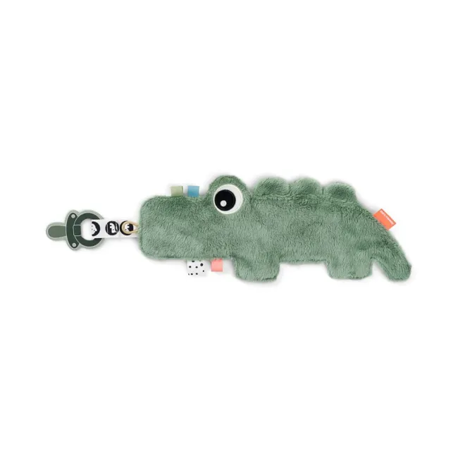 Paturica de atasat suzeta Done by Deer Cozy Friend Croco Green