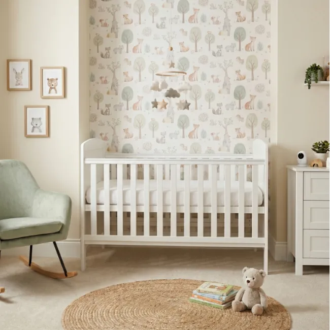 Patut Evolutiv 140x70cm Philip 3a N1 Alb ,   Pat Bebe + Junior + Pat Pree Colar, Somiera Reglabila 3 Pozitii + Trepte Detae Abile   En 716 Pjbphilip140_w