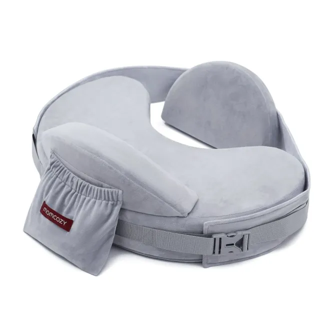 Perna Alaptare Momcozy CozyPro cu suport ergonomic lombar Grey