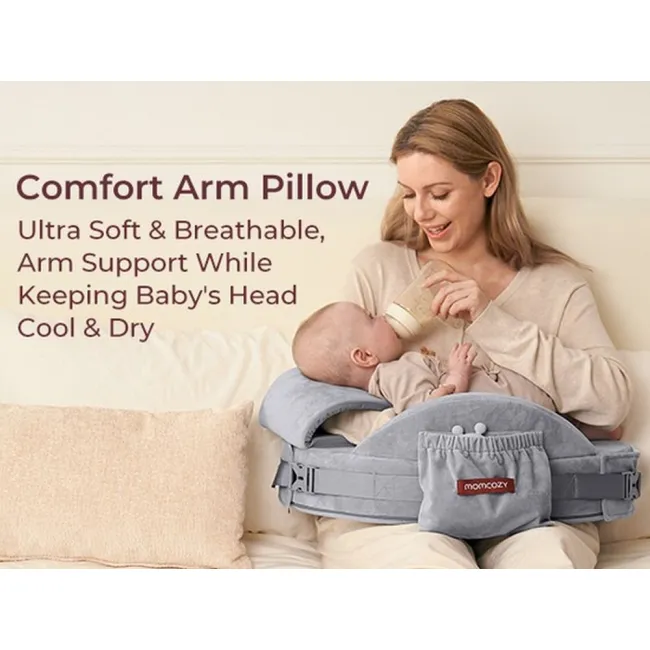 Perna Alaptare Momcozy CozyPro cu suport ergonomic lombar Grey