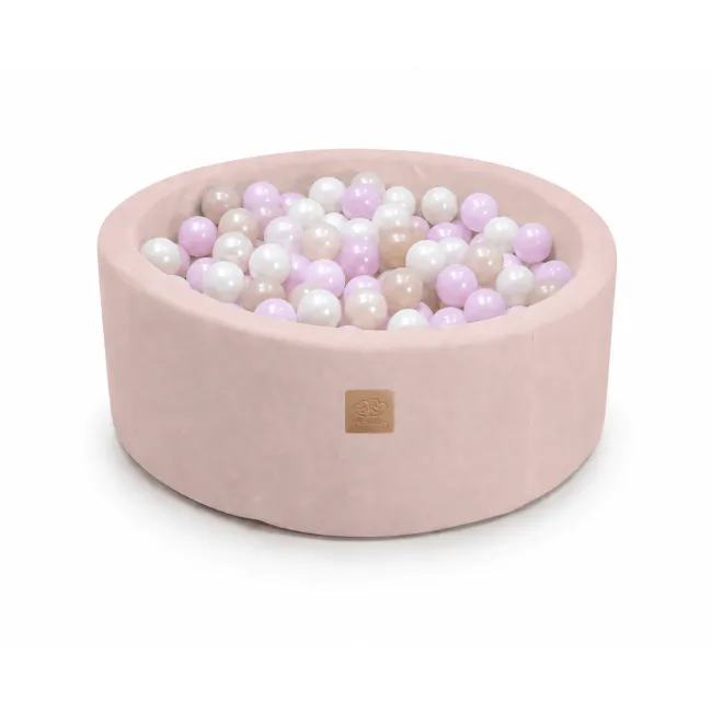 Piscina Cu Bile Outzy Meowbaby 90x30cm Roz (rosy Dune Pink) ,   200 Bile Incluse (culoare La Alegere), Husa Detae Abila Lavabila, Interior Exterior Pjbmobao2680