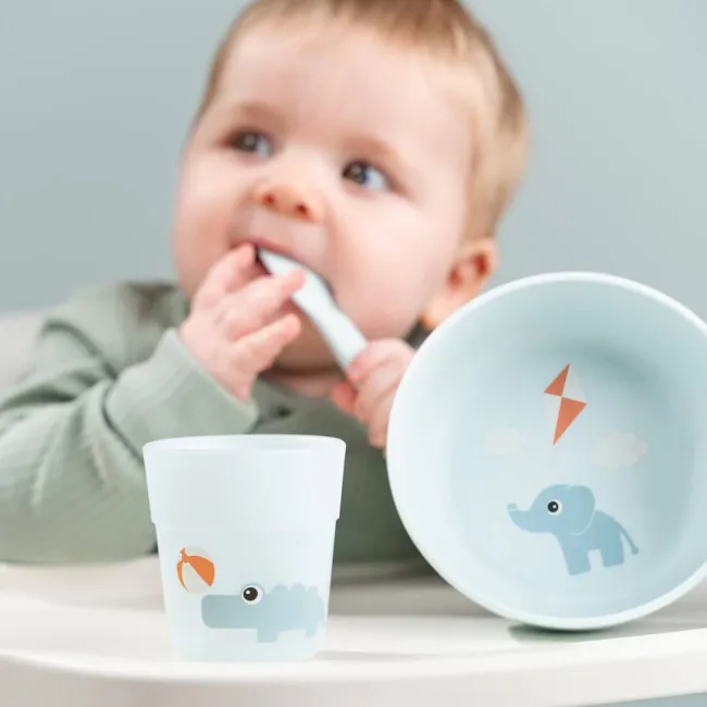 Set pentru primele mese Done by Deer Foodie Playground Blue
