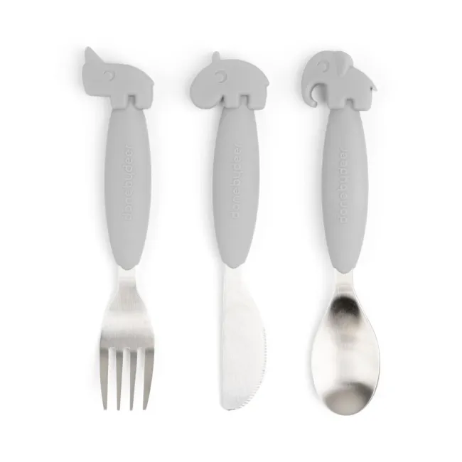 Set tacamuri Done by Deer Easy-grip Deer Friends Grey