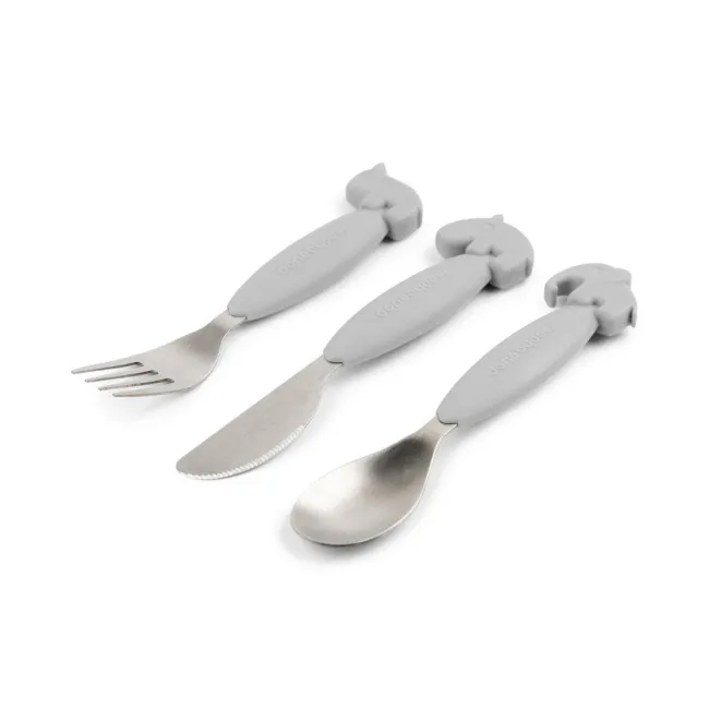 Set tacamuri Done by Deer Easy-grip Deer Friends Grey