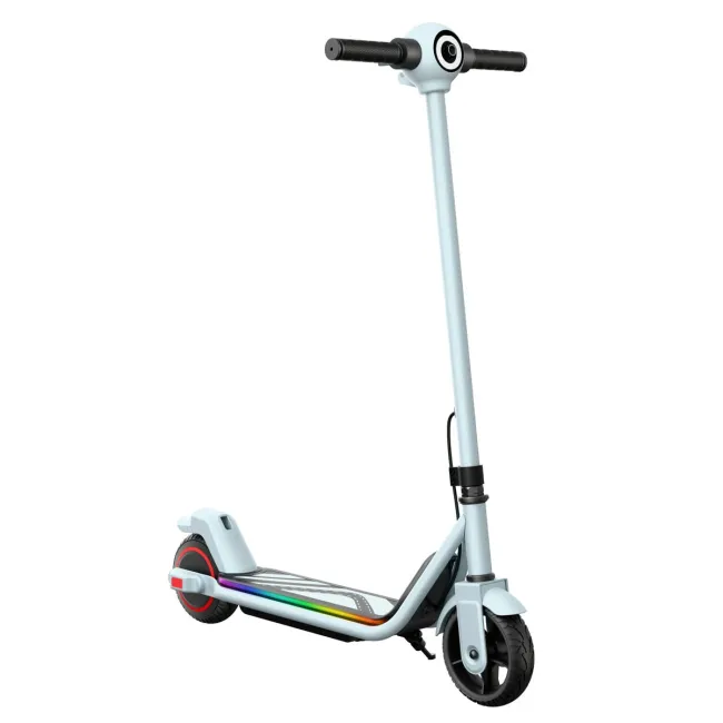 Trotineta electrica copii kidscare e69, motor 130w, baterie 24v 2.5ah, viteza 14 km/h, lumini, alb