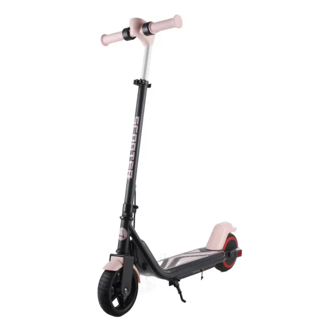 Trotineta electrica copii kidscare e70, motor 130w, baterie 24v 2.5ah, viteza 14 km/h, lumini, roz
