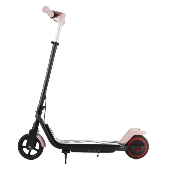 Trotineta electrica copii kidscare e70, motor 130w, baterie 24v 2.5ah, viteza 14 km/h, lumini, roz