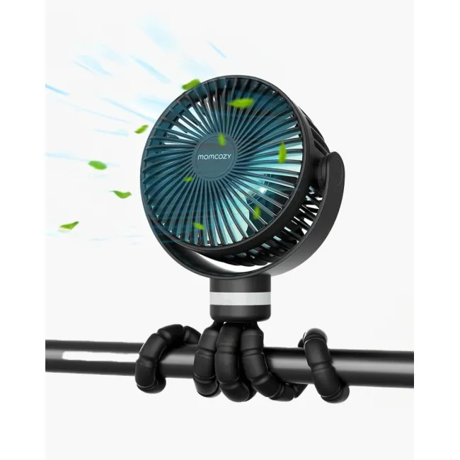 Ventilator portabil pentru carucior Momcozy Black