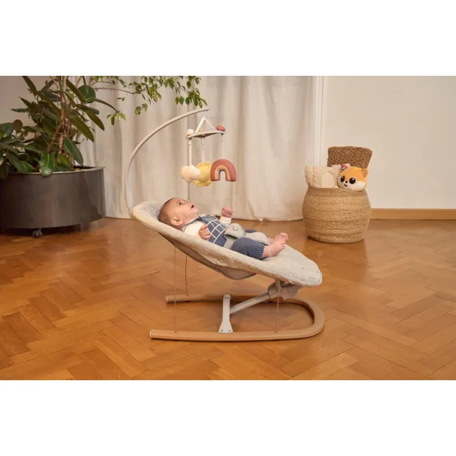 Balansoar pentru bebelusi Chicco Zen Wave, structura lemn, Wooden Grey (Gri), 0luni+ CHC8709180-8