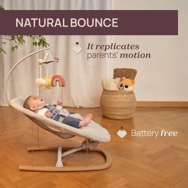 Balansoar pentru bebelusi Chicco Zen Wave, structura lemn, Wooden Grey (Gri), 0luni+ CHC8709180-8