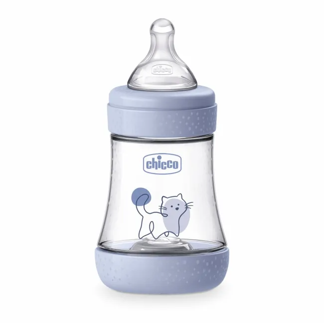 Biberon Chicco Perfect5 150ml, biofunctional, anti-colici, tetina silicon, flux lent, baiat, 0luni CHC2021122-7