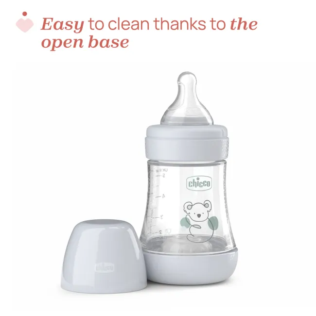 Biberon Chicco Perfect5 150ml, biofunctional, anti-colici, tetina silicon, flux lent, baiat, 0luni CHC2021122-7