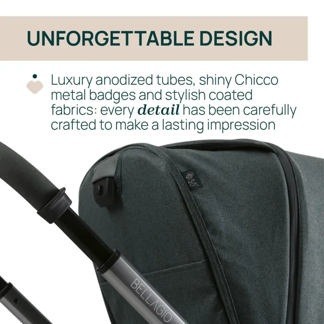 Carucior copii 3 in 1 Chicco Bellagio 2, Fir Tree (verde inchis), 0luni+ CHC8718333+8713733+8714633-8