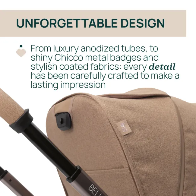 Carucior copii 3 in 1 Chicco Bellagio 2, First Seat Recline, Caramel (maro), 0luni+ CHC8718352+8713752+8710052-8