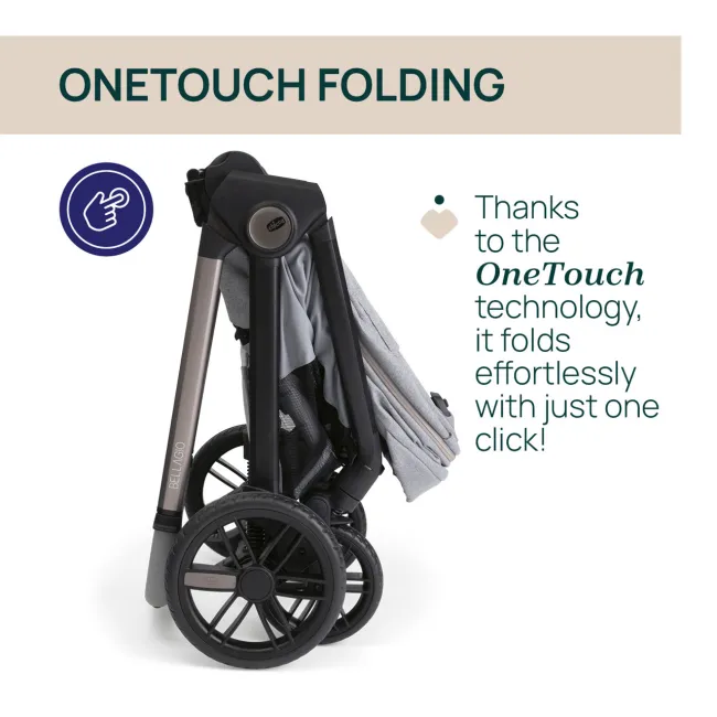 Carucior copii 3 in 1 Chicco Bellagio 2, Lunar Rock (gri deschis), 0luni+ CHC8718340+8713740+8714640-8