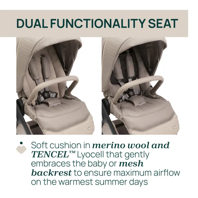 Carucior copii 3 in 1 Chicco Bellagio Primo, First Seat Recline, ComoLake (bej), 0luni+ CHC8724006+8713706+8710006-8