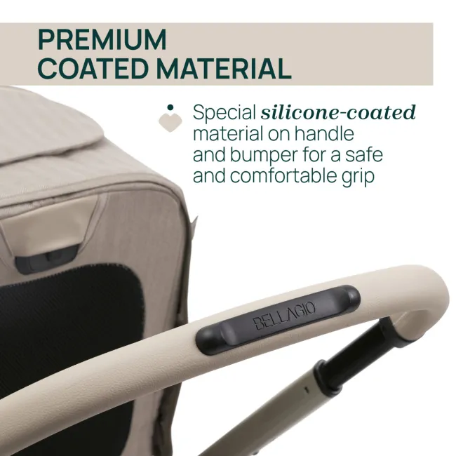 Carucior copii 3 in 1 Chicco Bellagio Primo, First Seat Recline, ComoLake (bej), 0luni+ CHC8724006+8713706+8710006-8