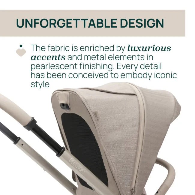 Carucior copii 3 in 1 Chicco Bellagio Primo, First Seat Recline, ComoLake (bej), 0luni+ CHC8724006+8713706+8710006-8