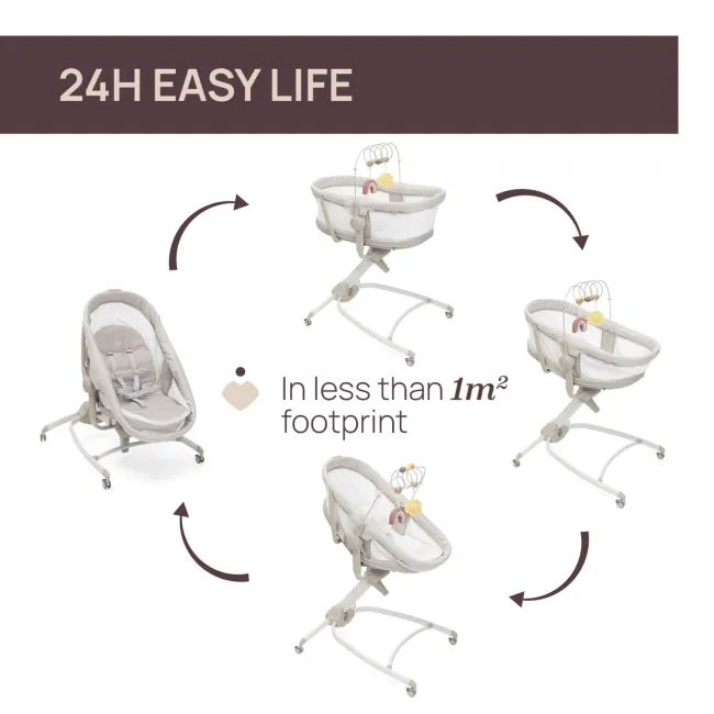 Cosulet multifunctional 4 in 1 Chicco Baby Hug Armonia, MotherPearl (Bej), 0 luni+ CHC8715784-8