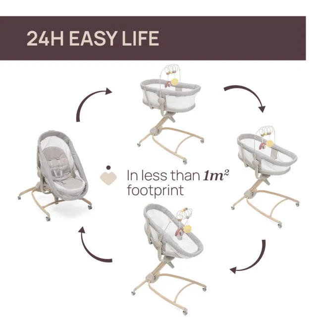 Cosulet multifunctional 4 in 1 Chicco Baby Hug Armonia, Scandinavian (Gri), 0 luni+ CHC8715761-8
